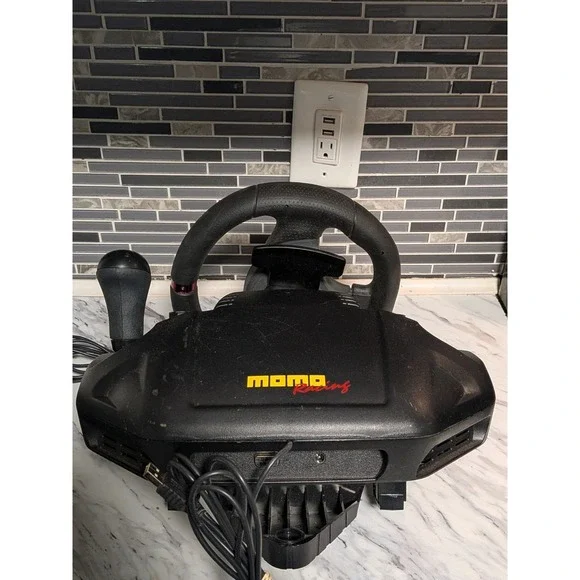 Logitech E-UH9 Momo Racing Force Feedback Wheel & Pedals Tested & Working *READ* - Picture 2 of 8